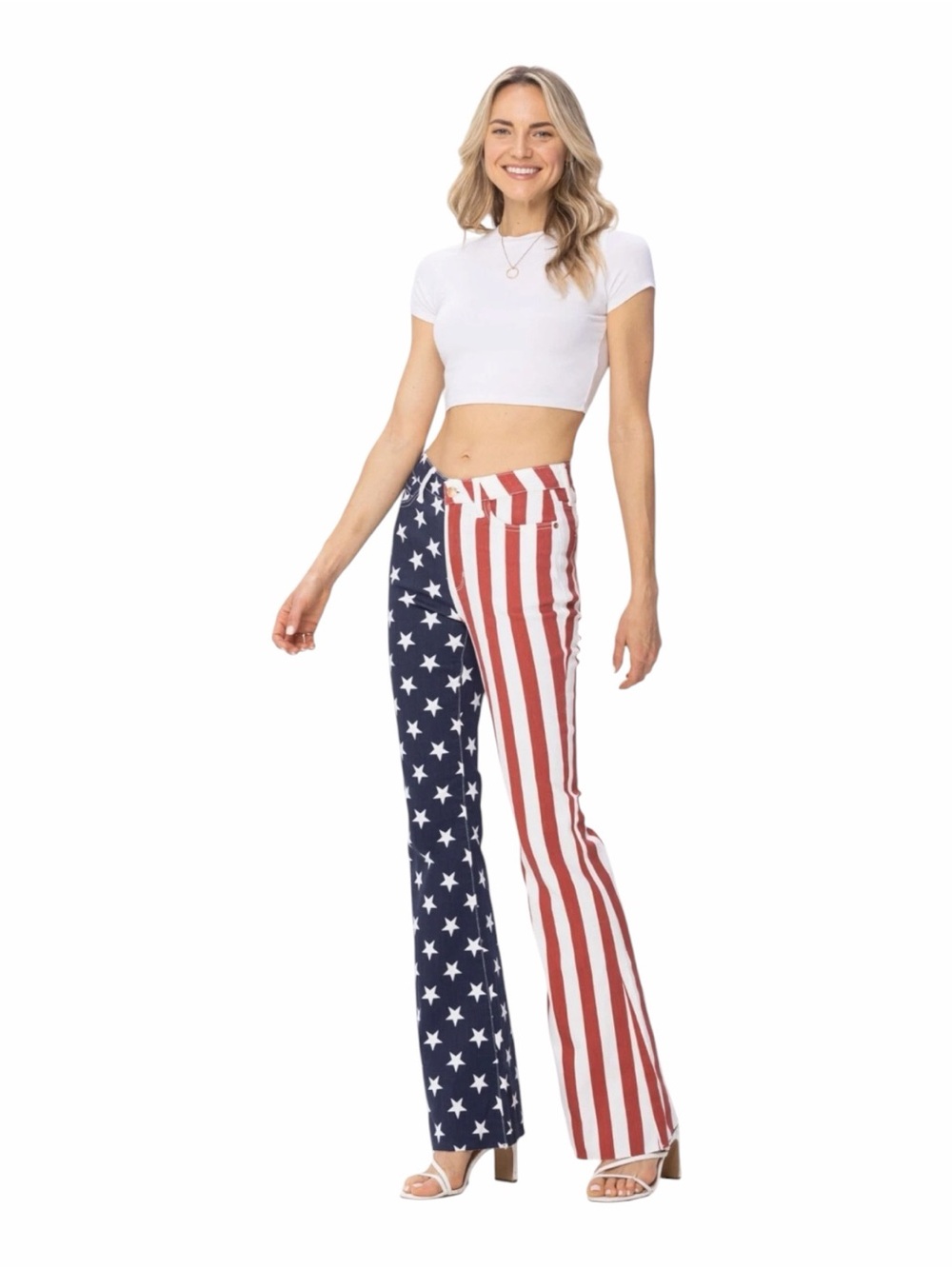 Judy‎ Blue Women's High Waist American Flag Print Flare Jeans Size 18W NEW/NWT
